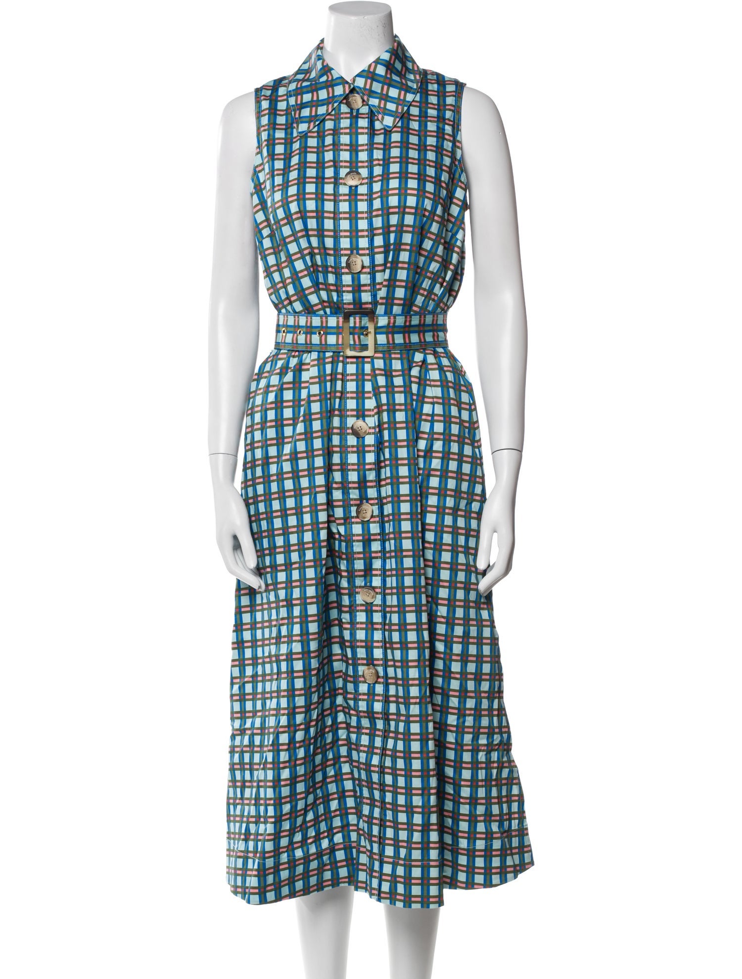 Kate Spade New York Plaid Print Long Dress w/ Tags