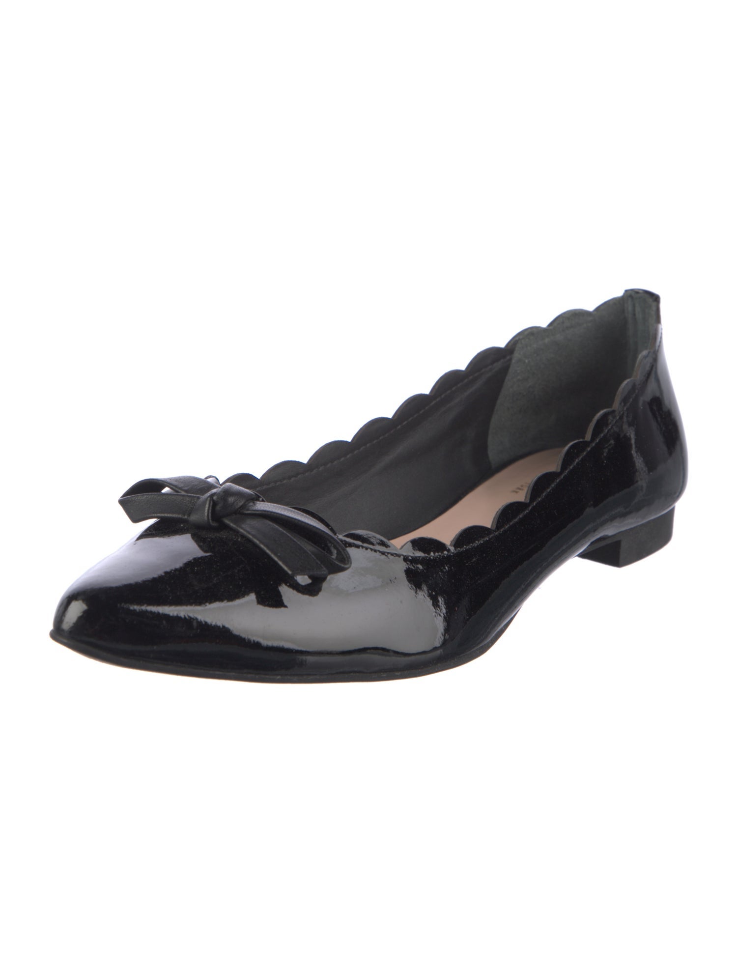 Kate Spade New York Patent Leather Bow Accents Ballet Flats