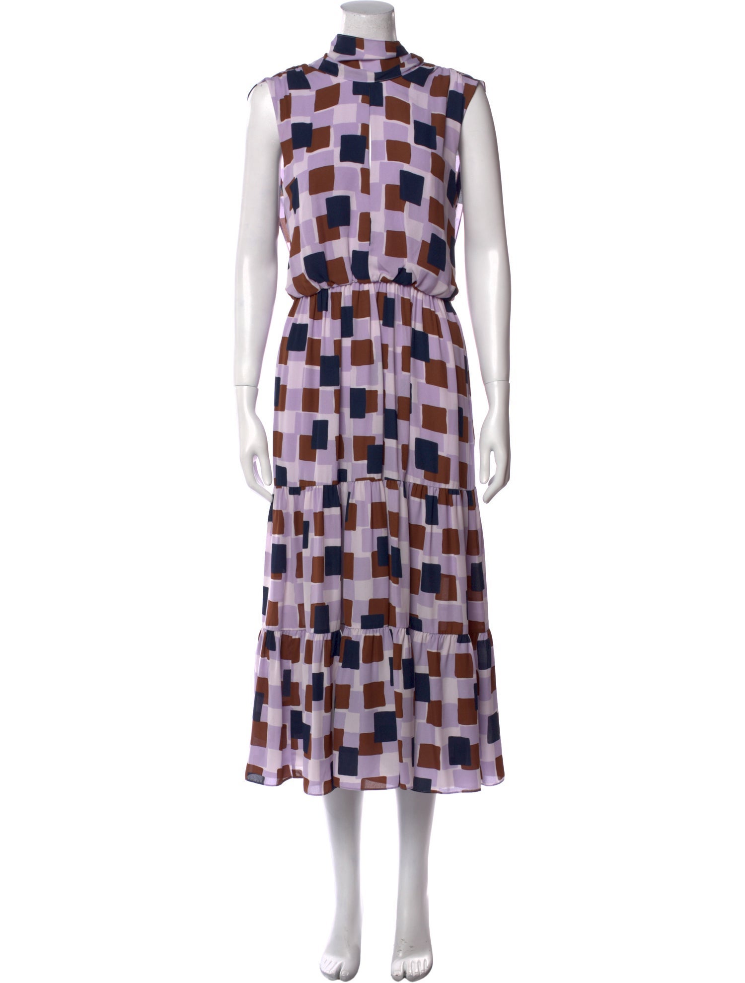 Kate Spade New York Plaid Print Long Dress