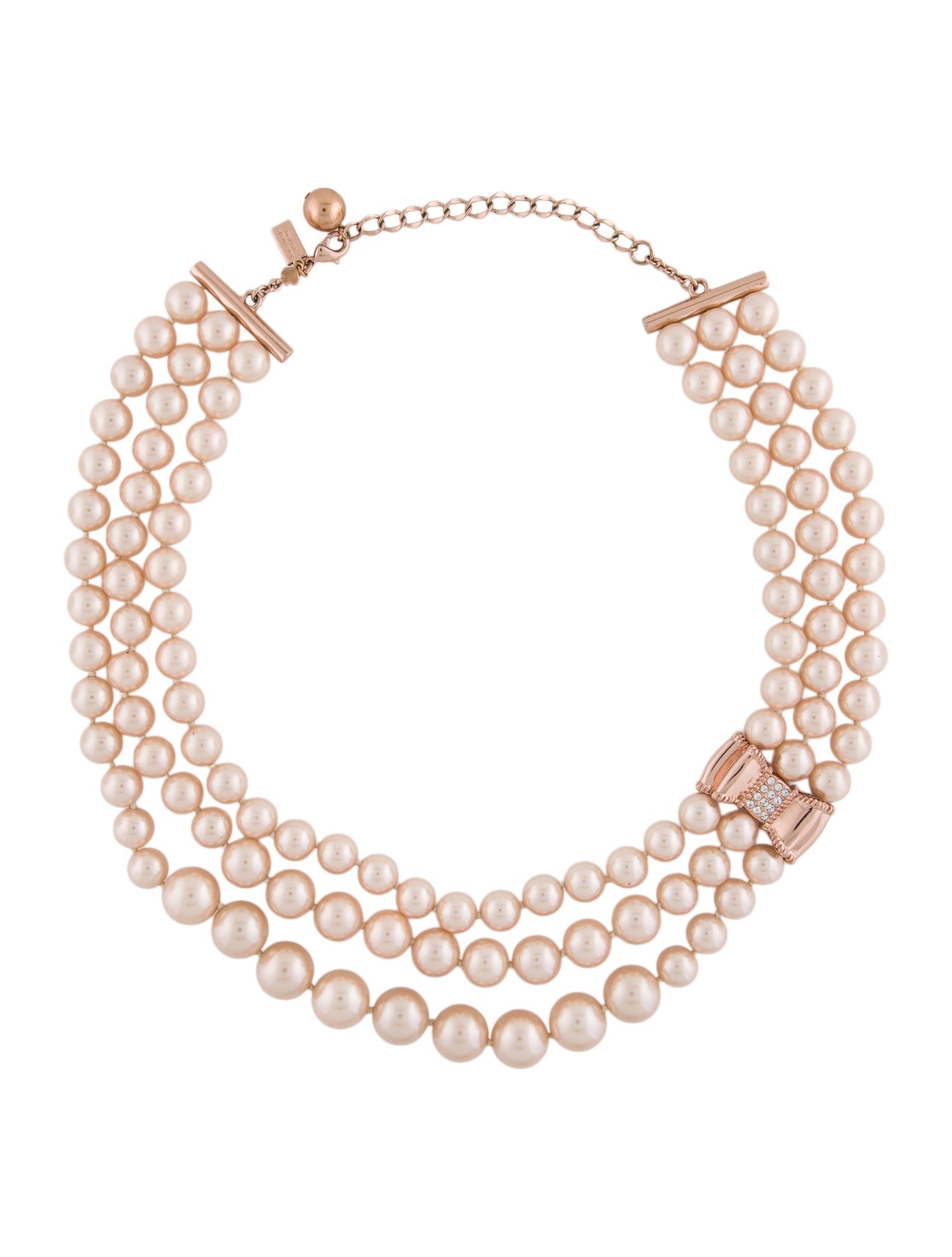 Kate Spade New York Crystal & Faux Pearl "Moon River" Multistrand Collar Necklace