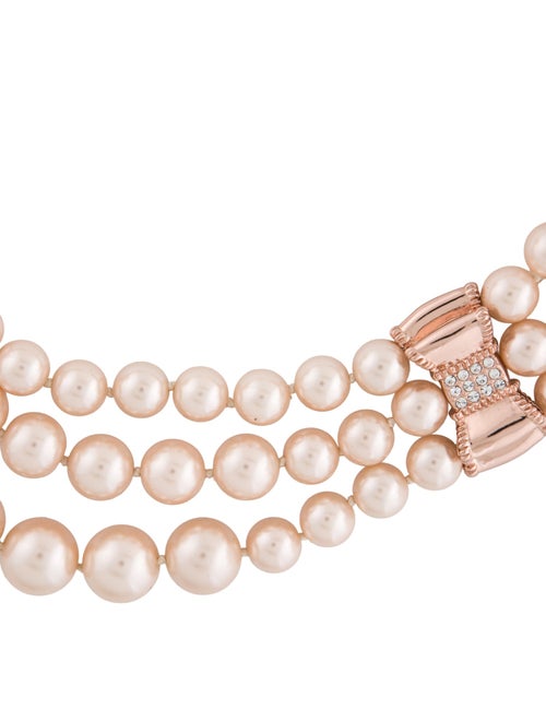 Kate Spade New York Crystal & Faux Pearl "Moon River" Multistrand Collar Necklace