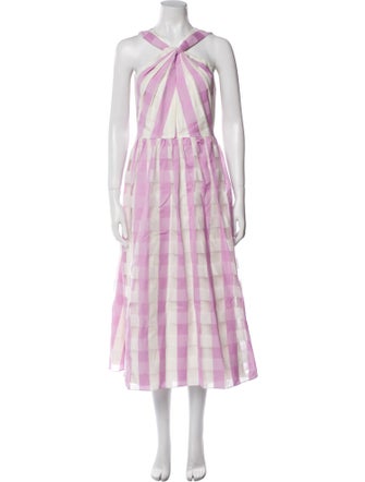 Kate Spade New York Plaid Print Long Dress