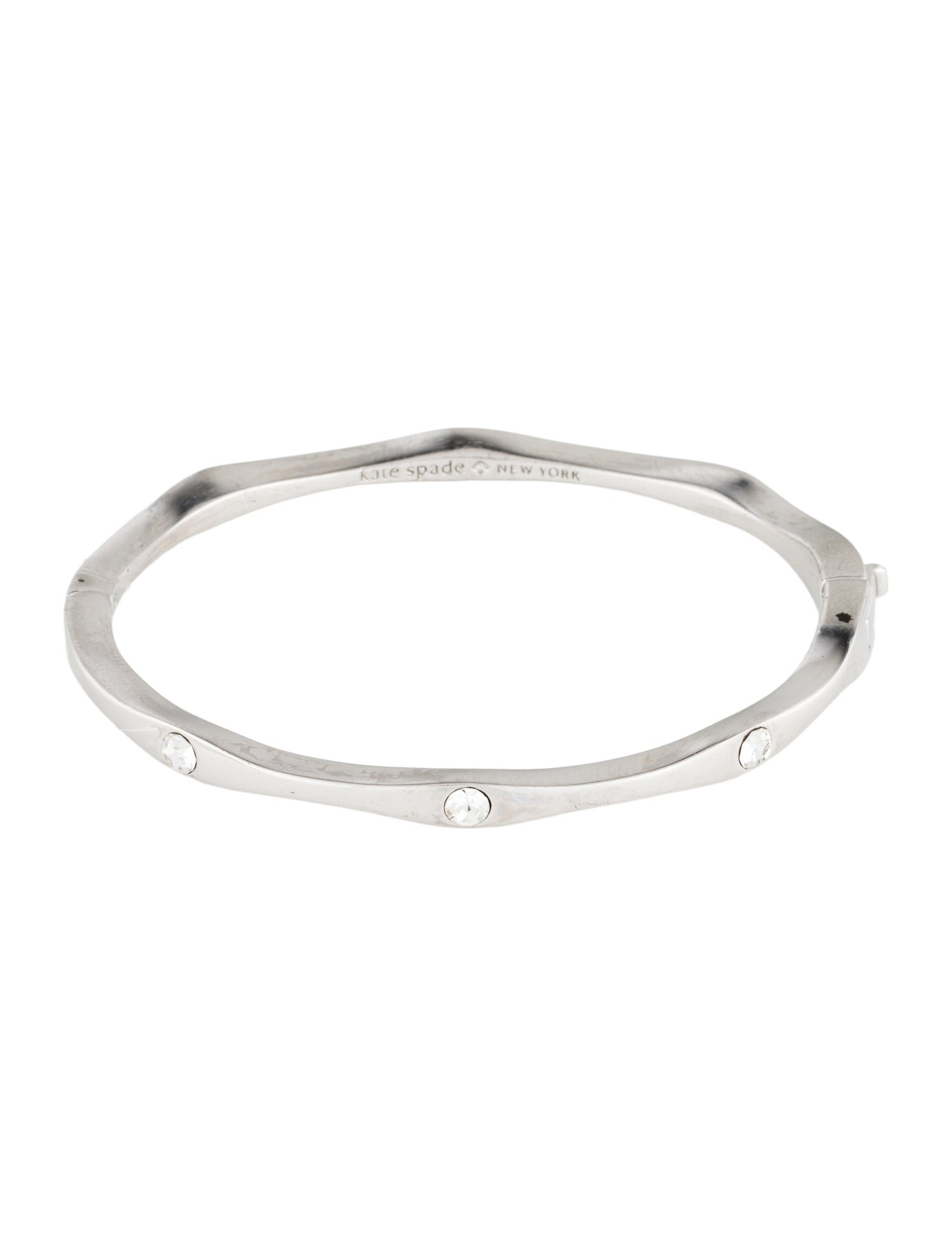 Kate Spade New York Crystal Hinged Bangle Bracelet