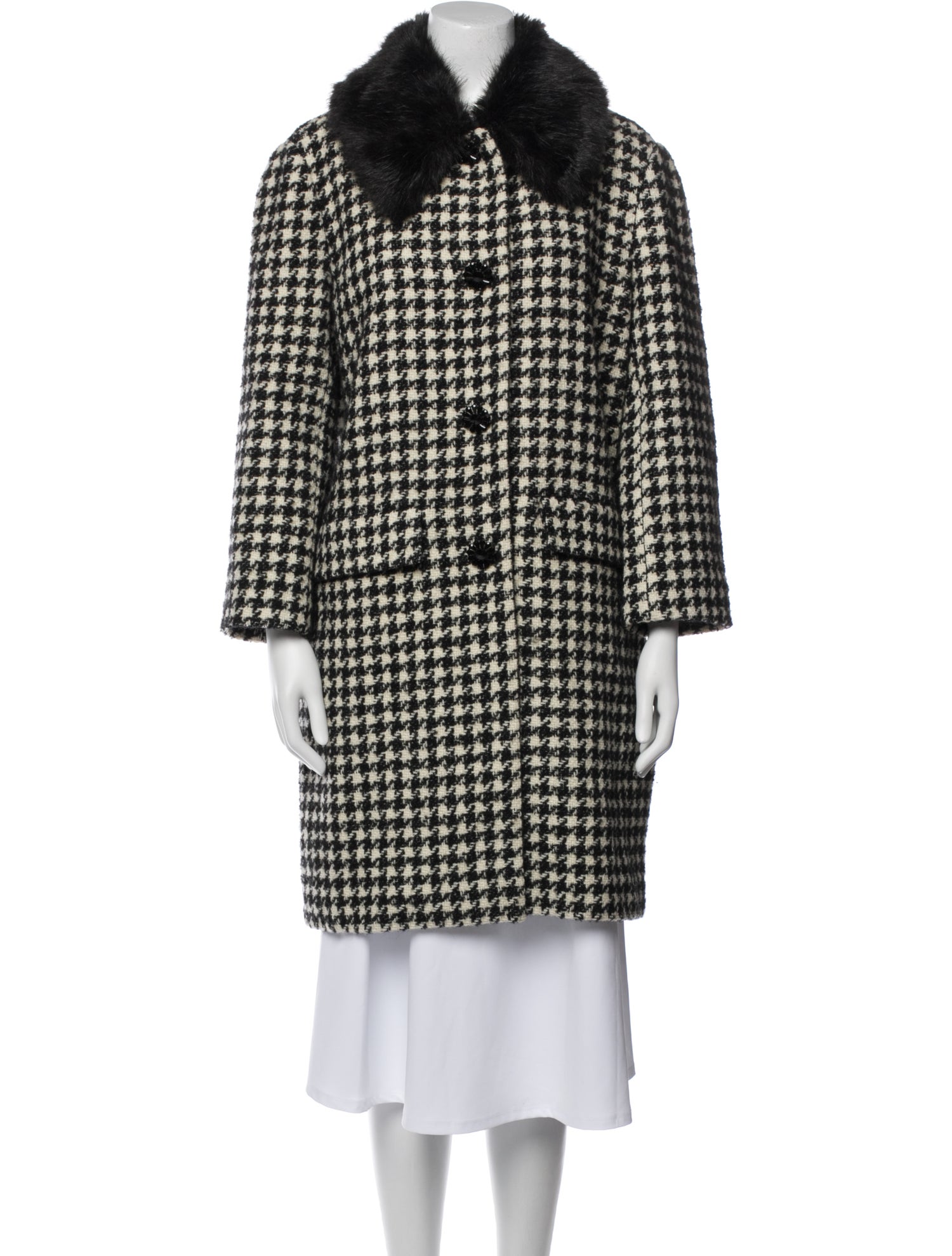 Kate Spade New York Houndstooth Print Coat