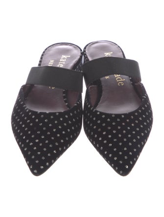 Kate Spade New York Velvet Glitter Accents Mules