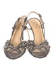 Kate Spade New York Leather Animal Print Slingback Sandals