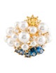 Kate Spade New York Faux Pearl & Crystal Rain Or Shine Cocktail Ring