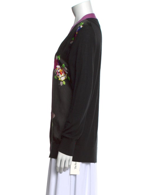 Kate Spade New York Floral Print V-Neck Sweater