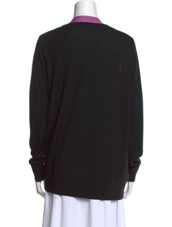 Kate Spade New York Floral Print V-Neck Sweater