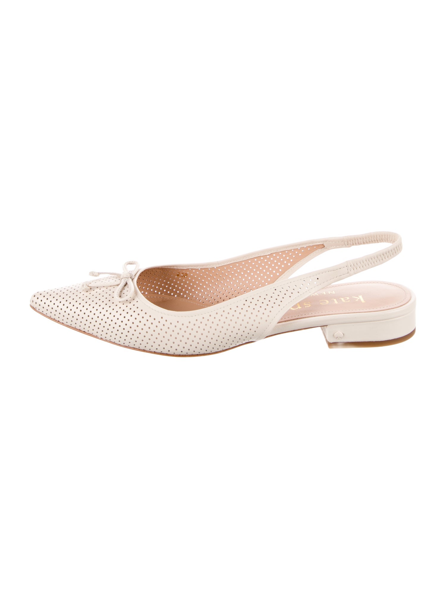 Kate Spade New York Leather Lasercut Accents Slingback Flats