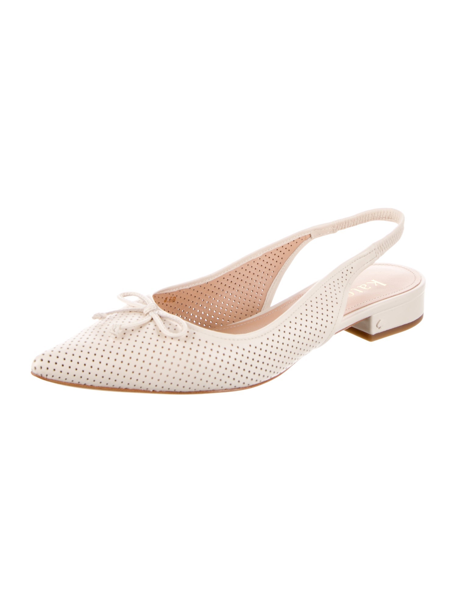 Kate Spade New York Leather Lasercut Accents Slingback Flats