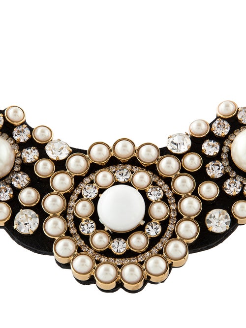 Kate Spade New York Faux Pearl, Crystal & Velvet Collar Necklace