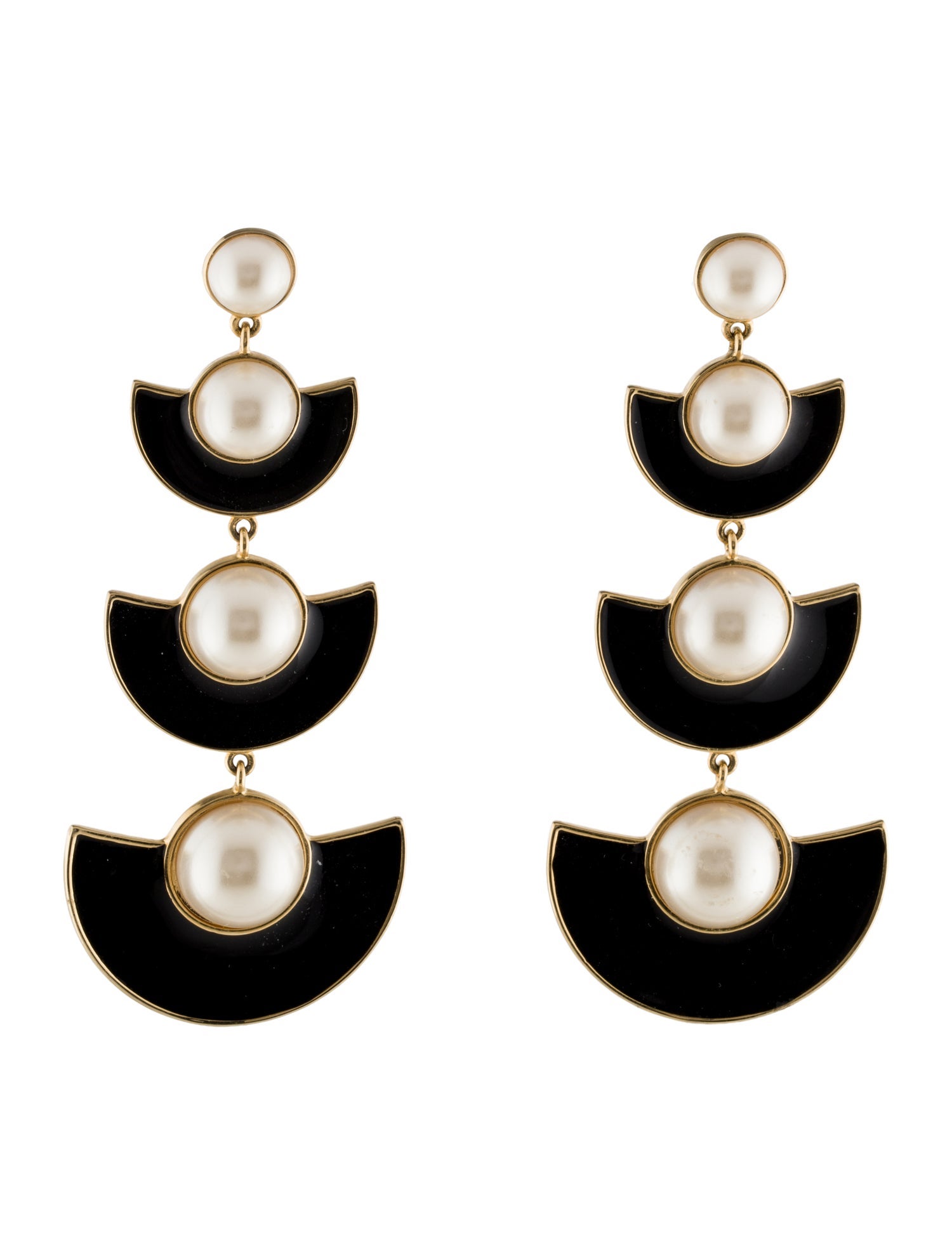 Kate Spade New York Faux Pearl & Enamel Drop Earrings