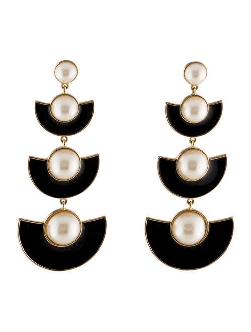 Kate Spade New York Faux Pearl & Enamel Drop Earrings