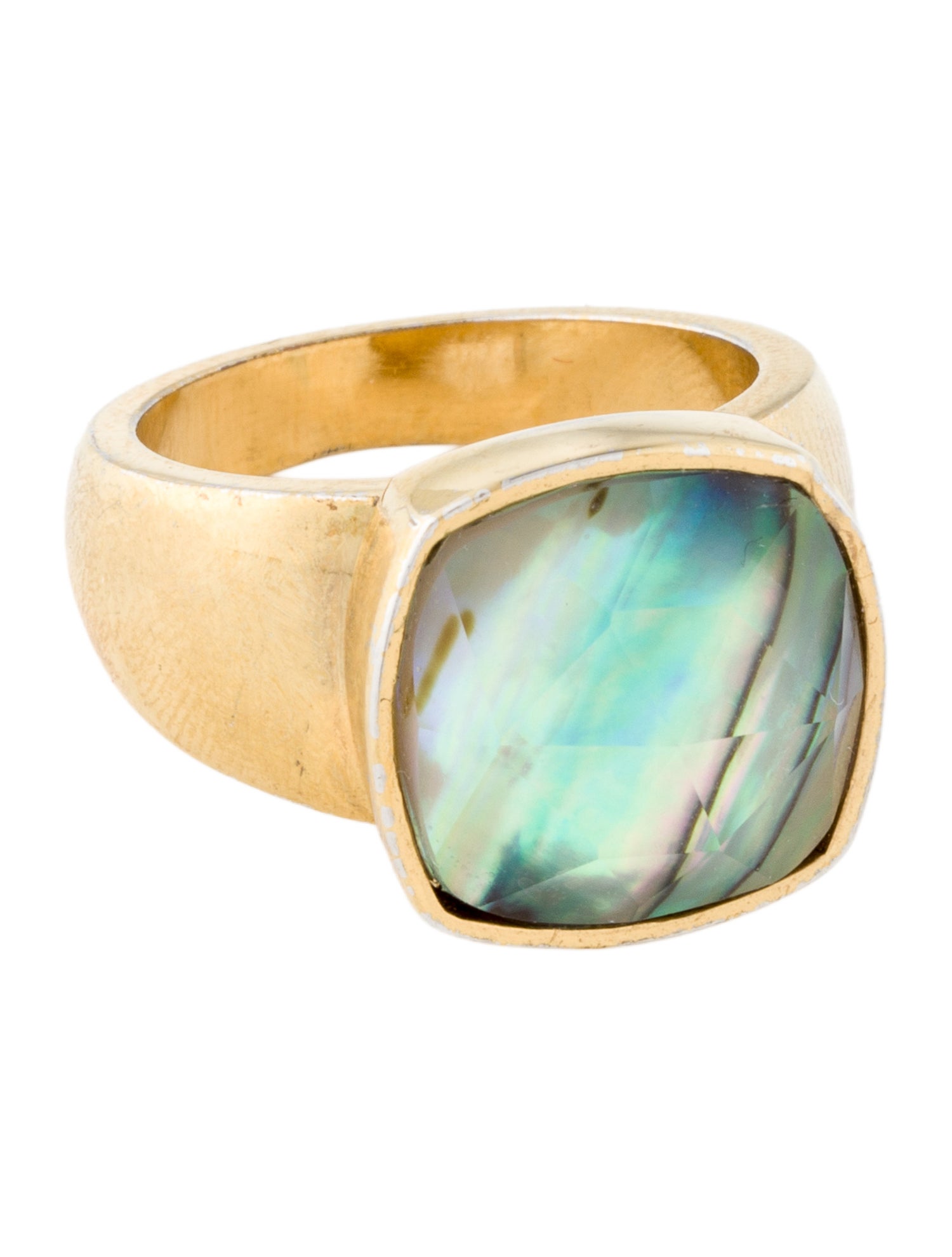 Kate Spade New York Mother Of Pearl & Glass Cocktail Ring