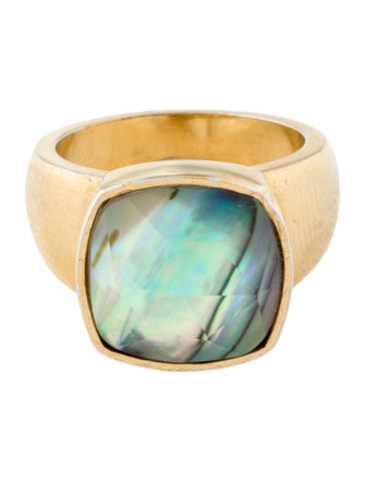 Kate Spade New York Mother Of Pearl & Glass Cocktail Ring