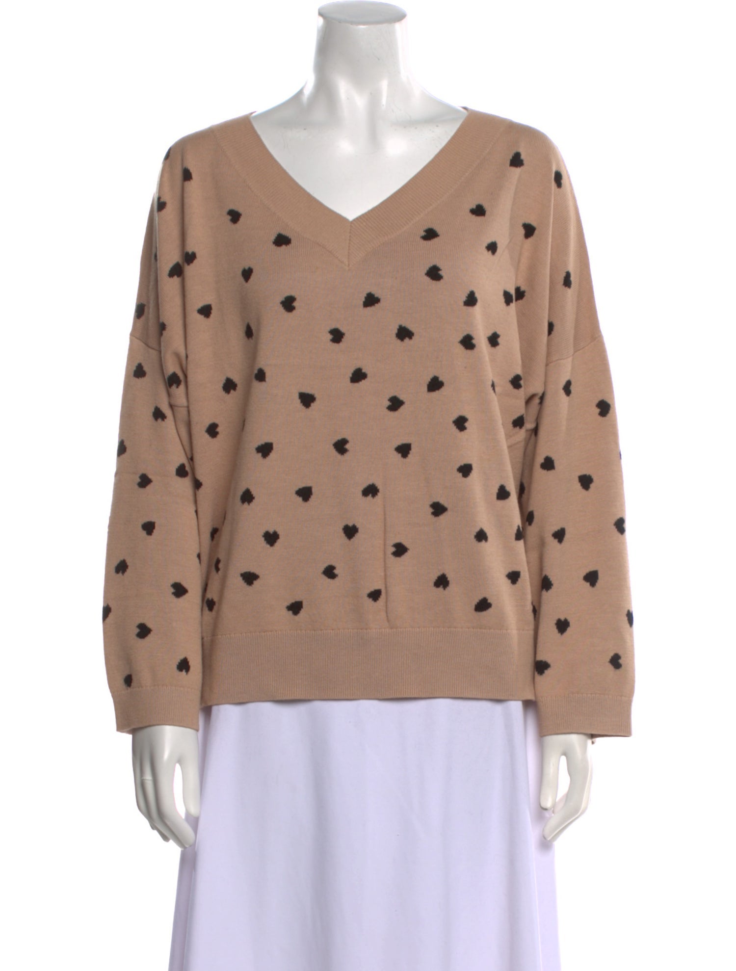 Kate Spade New York Printed V-Neck Sweater