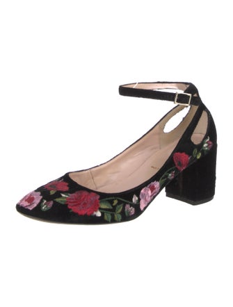 Kate Spade New York Velvet Floral Print Pumps