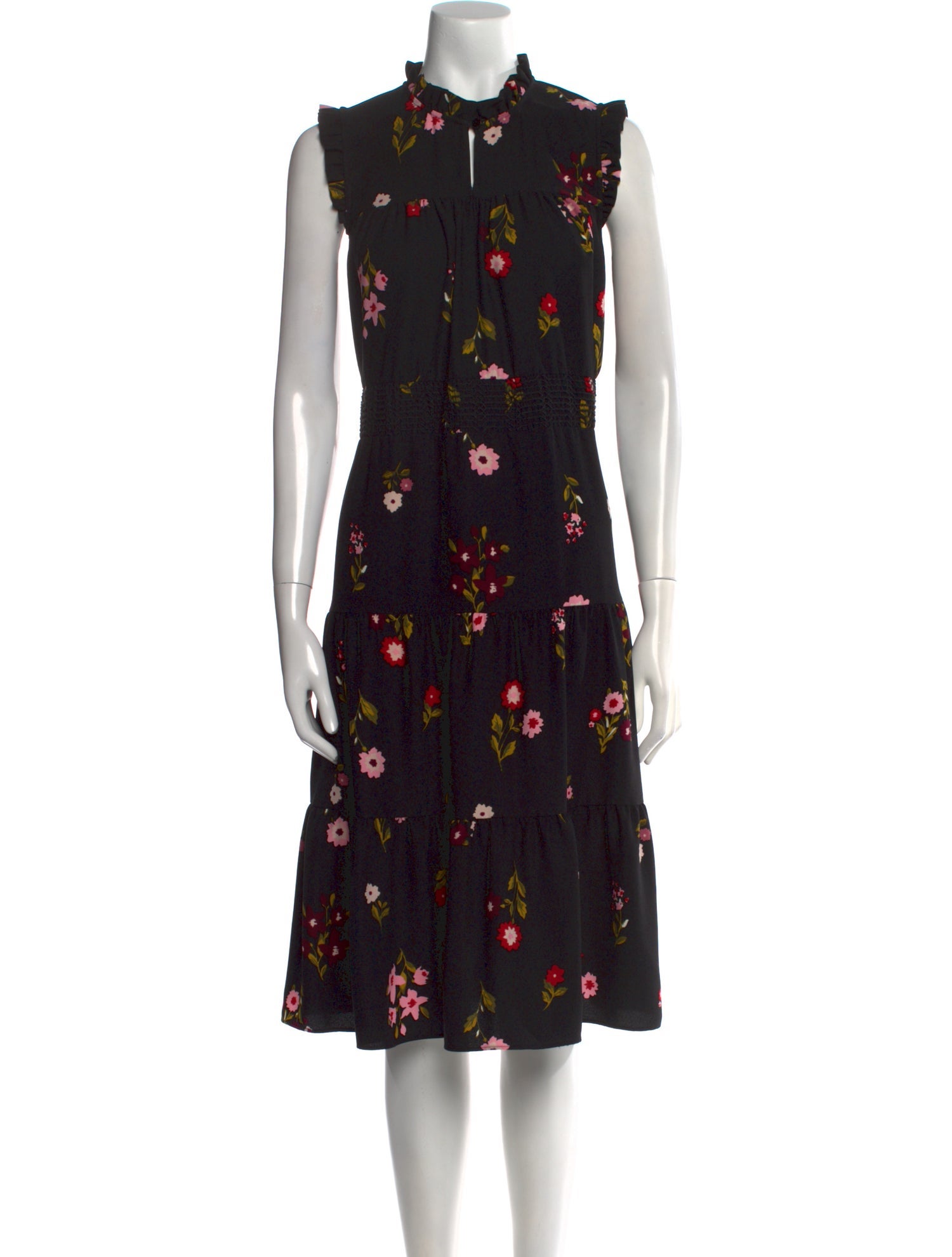 Kate Spade New York Floral Print Midi Length Dress