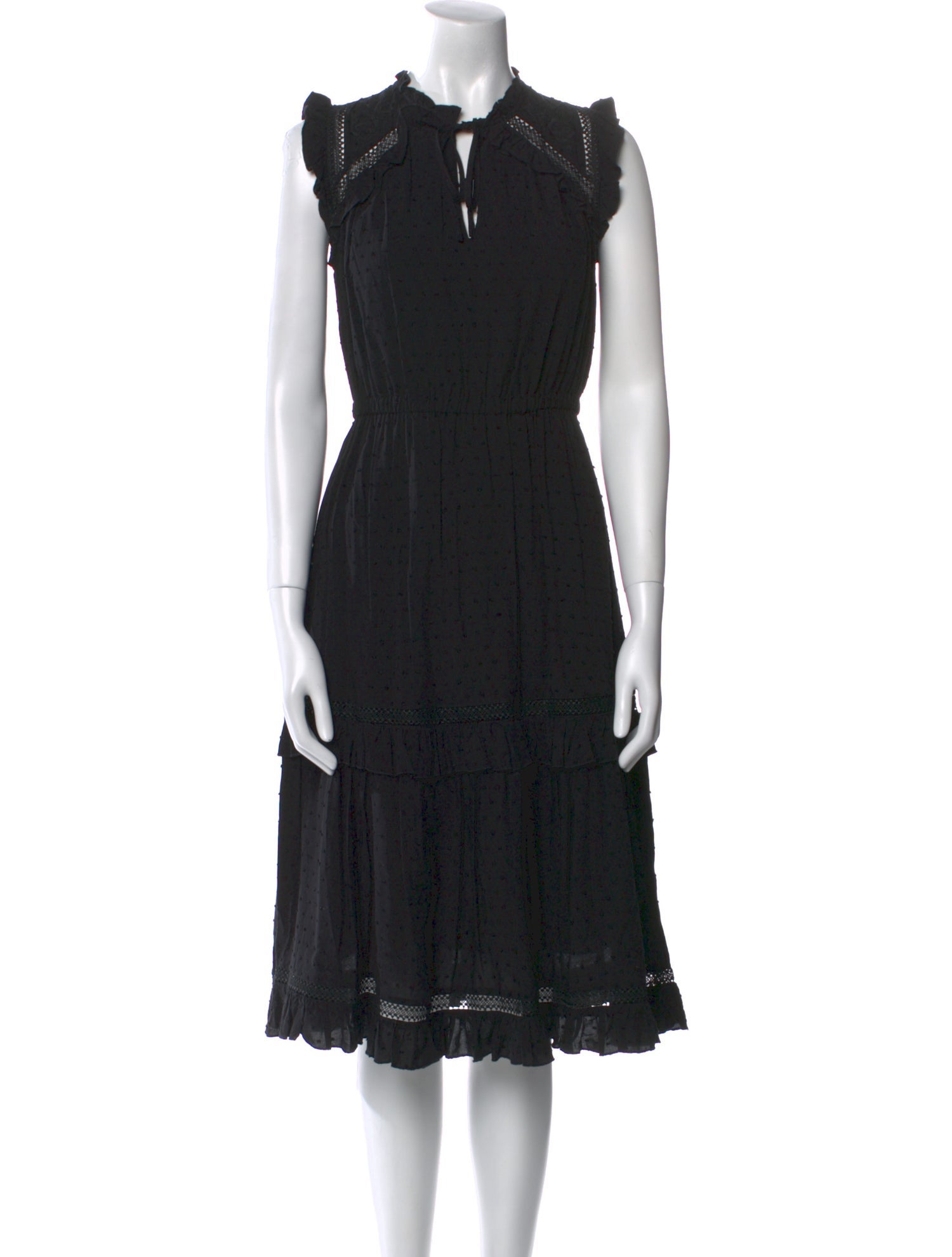 Kate Spade New York Tie Neck Midi Length Dress