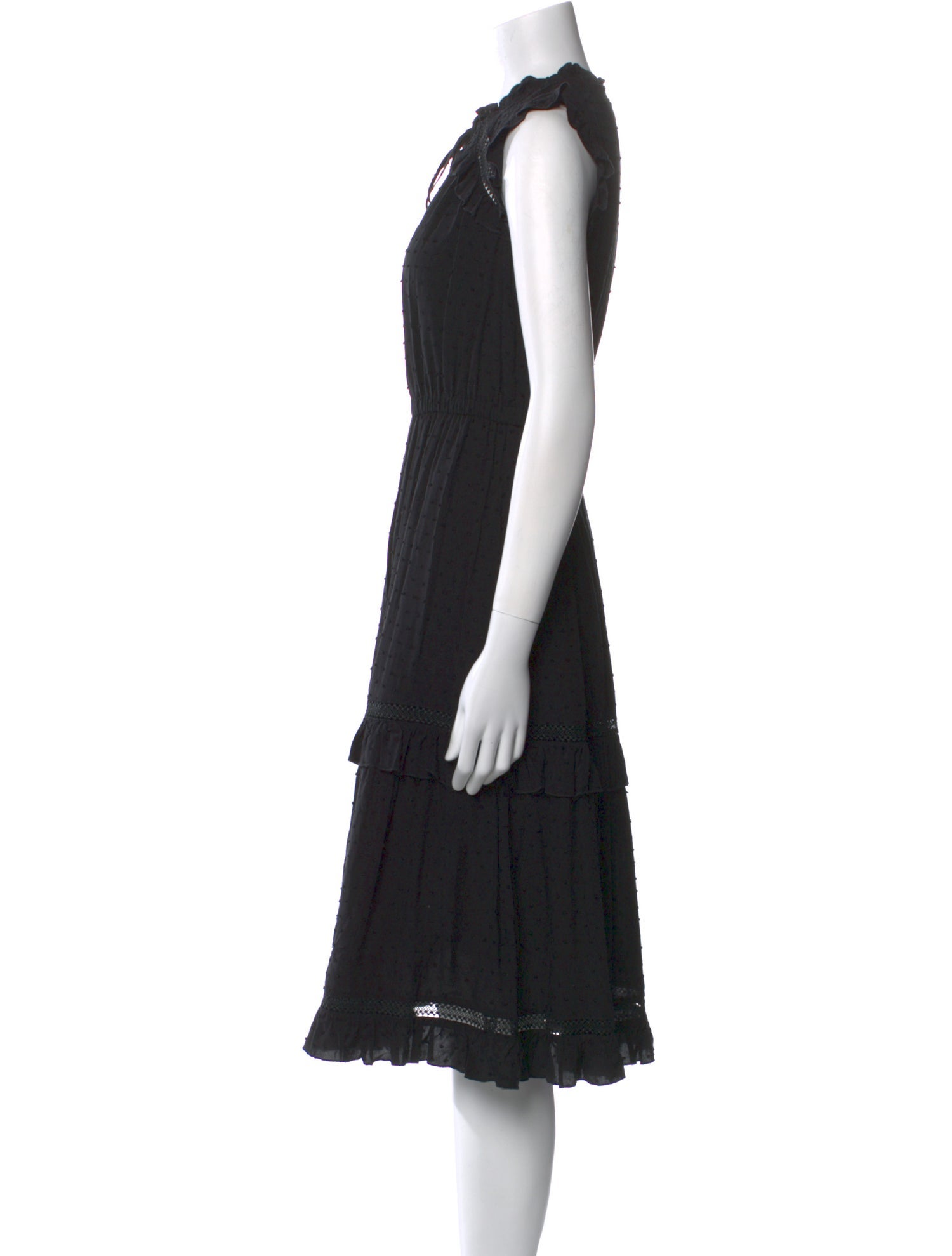 Kate Spade New York Tie Neck Midi Length Dress