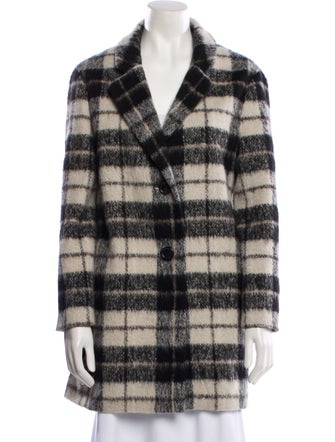 Kate Spade New York Wool Plaid Print Coat