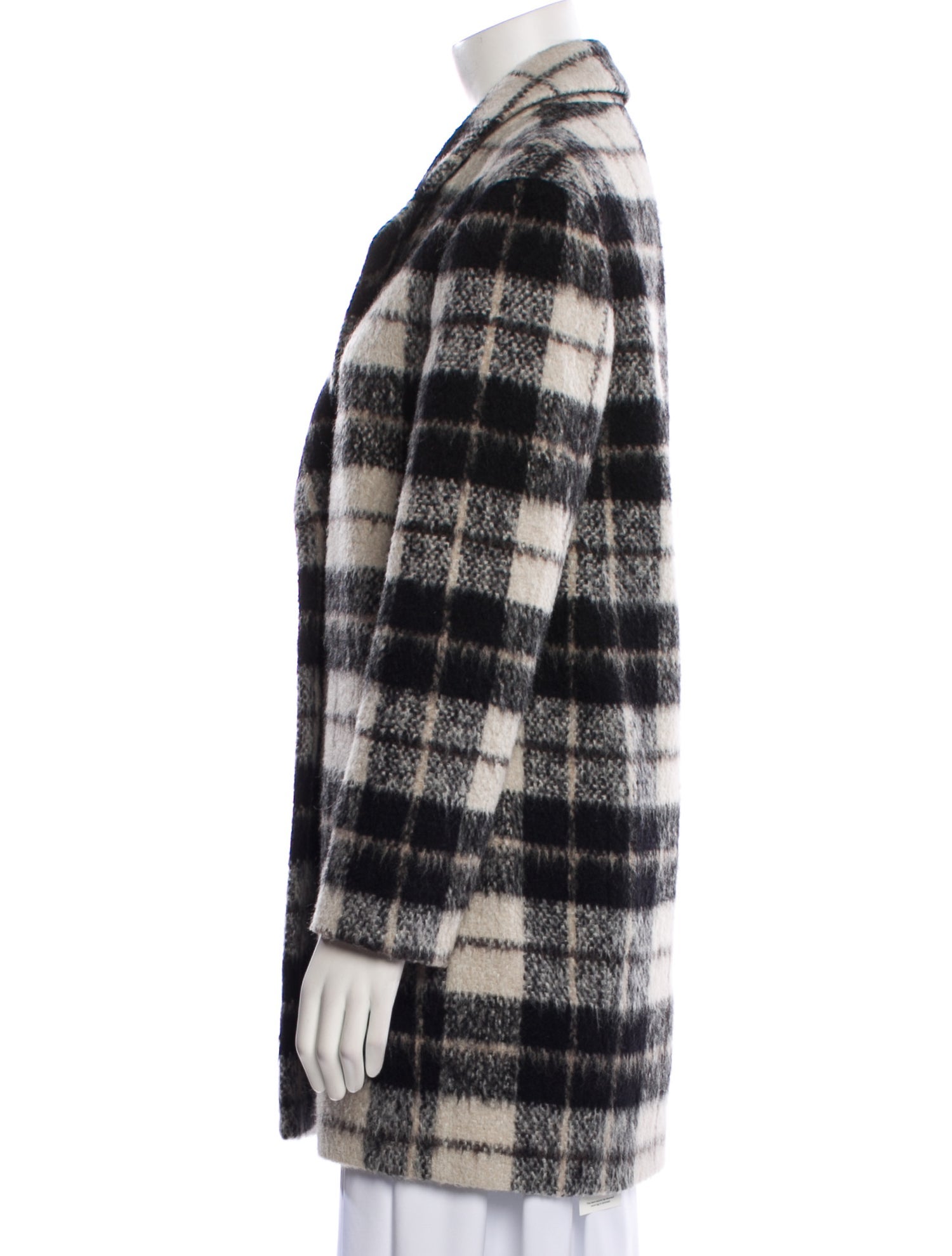 Kate Spade New York Wool Plaid Print Coat