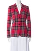 Kate Spade New York Wool Plaid Print Blazer