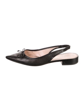 Kate Spade New York Leather Bow Accents Slingback Flats