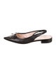 Kate Spade New York Leather Bow Accents Slingback Flats