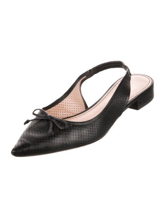 Kate Spade New York Leather Bow Accents Slingback Flats