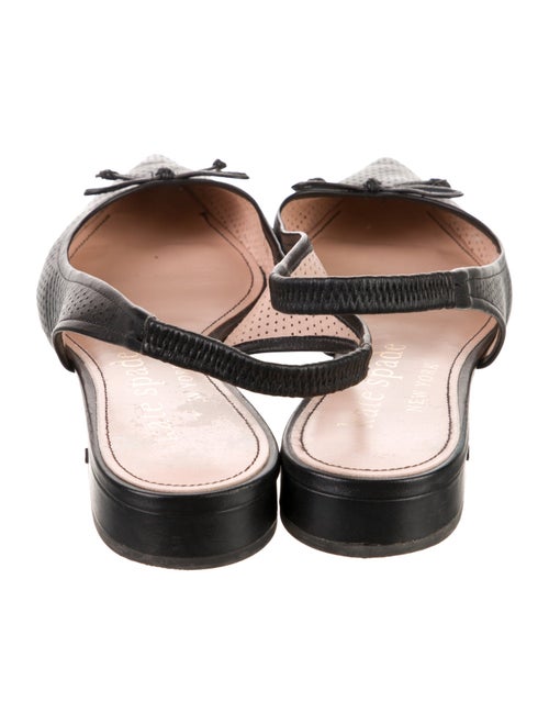 Kate Spade New York Leather Bow Accents Slingback Flats