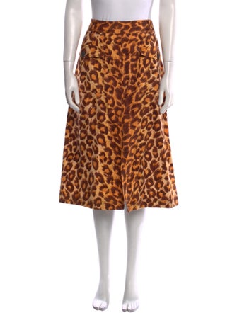 Kate Spade New York Animal Print Midi Length Skirt