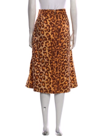 Kate Spade New York Animal Print Midi Length Skirt