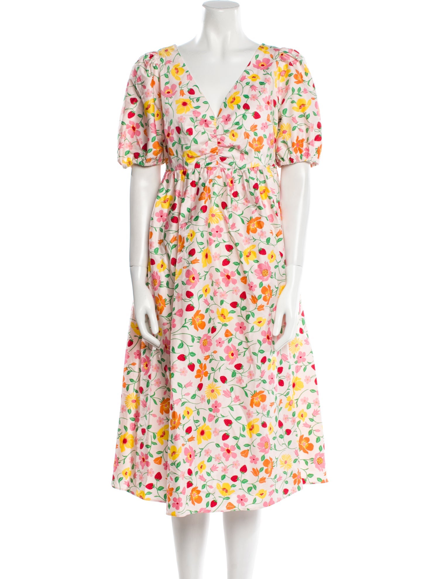 Kate Spade New York Floral Print Midi Length Dress