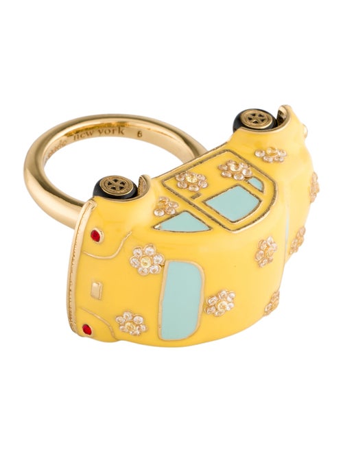 Kate Spade New York Crystal Off We Go Car Cocktail Ring