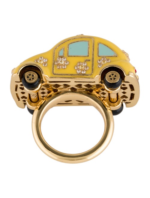 Kate Spade New York Crystal Off We Go Car Cocktail Ring