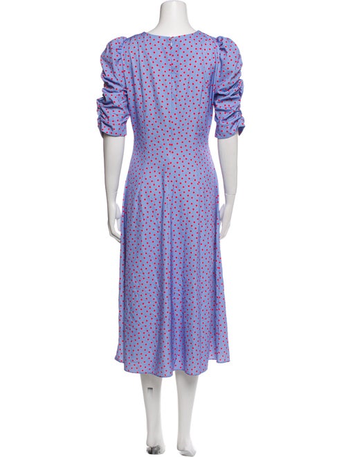 Kate Spade New York Polka Dot Print Midi Length Dress