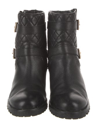 Kate Spade New York Leather Bow Accents Moto Boots