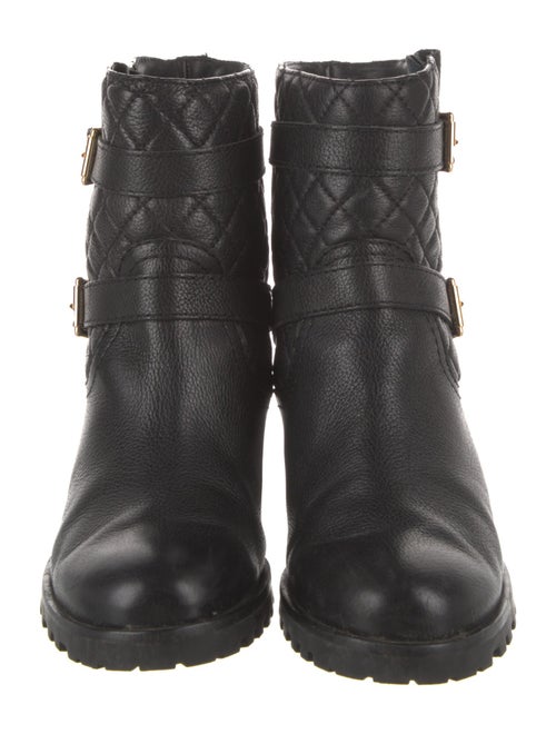 Kate Spade New York Leather Bow Accents Moto Boots