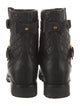 Kate Spade New York Leather Bow Accents Moto Boots