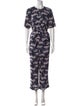 Kate Spade New York Floral Print Crew Neck Jumpsuit