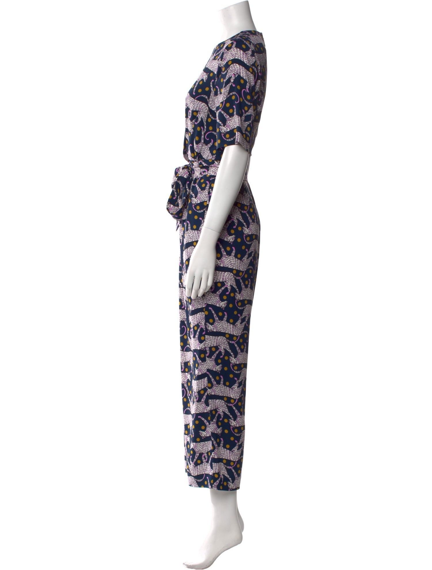 Kate Spade New York Floral Print Crew Neck Jumpsuit