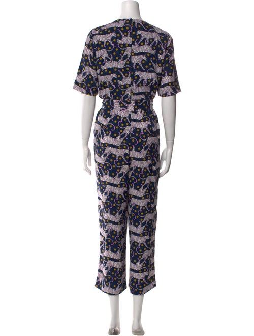 Kate Spade New York Floral Print Crew Neck Jumpsuit