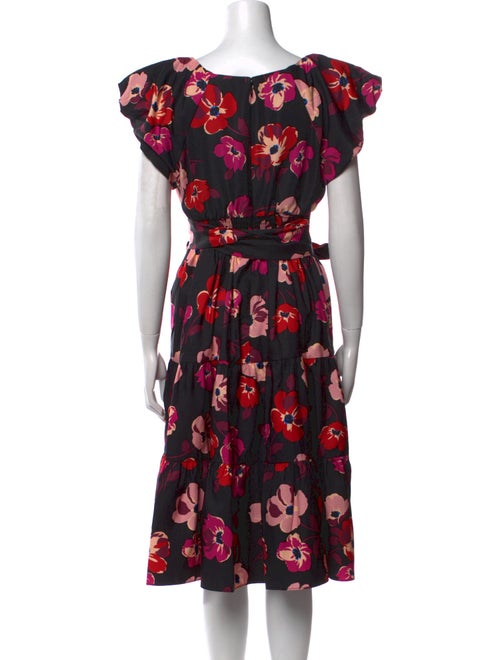 Kate Spade New York Floral Print Midi Length Dress