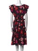 Kate Spade New York Floral Print Midi Length Dress