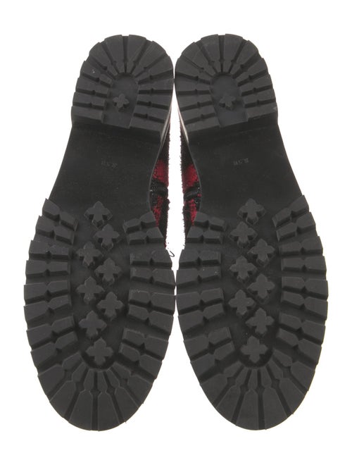 Kate Spade New York Tweed Plaid Print Combat Boots