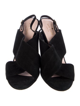Kate Spade New York Suede Cutout Accent Slingback Sandals