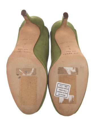 Kate Spade New York Suede Crystal Embellishments Slingback Pumps