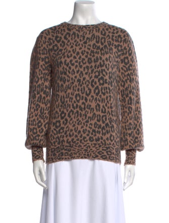 Kate Spade New York Animal Print Crew Neck Sweater